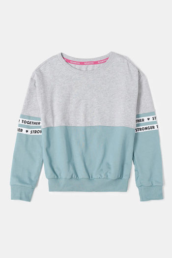 Buy Jockey Easy Movement Sweatshirt Mineral Blue at Rs.799 online Activewear online